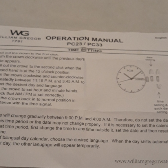 William Gregor 1791 Navy Blue Watch - Picture 4 of 4